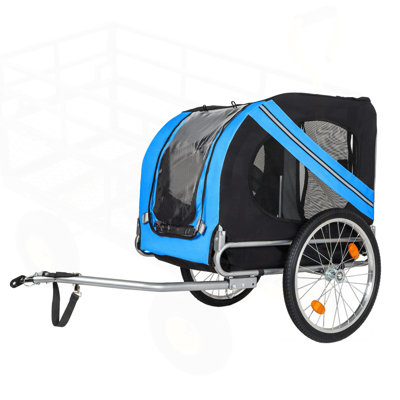 Large Folding Bike Trailer For Dogs With 100LB Capacity, All-Terrain Pet Carrier, Durable Steel Frame For Outdoor Adventures