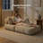 35" Bonless Convertible Sofa Bed, Corduroy Accent Chair, High-Density Foam Lounge Sofa for Small Spaces-1736574971