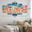 Blue Dandelion Floral Symphony II - ensemble de reproductions d'art mural en métal floral