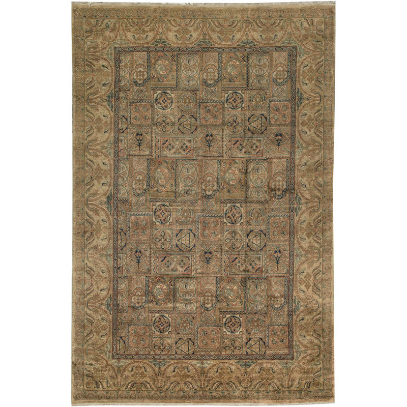 Magnolia Wool Oriental Area Rug in Brown