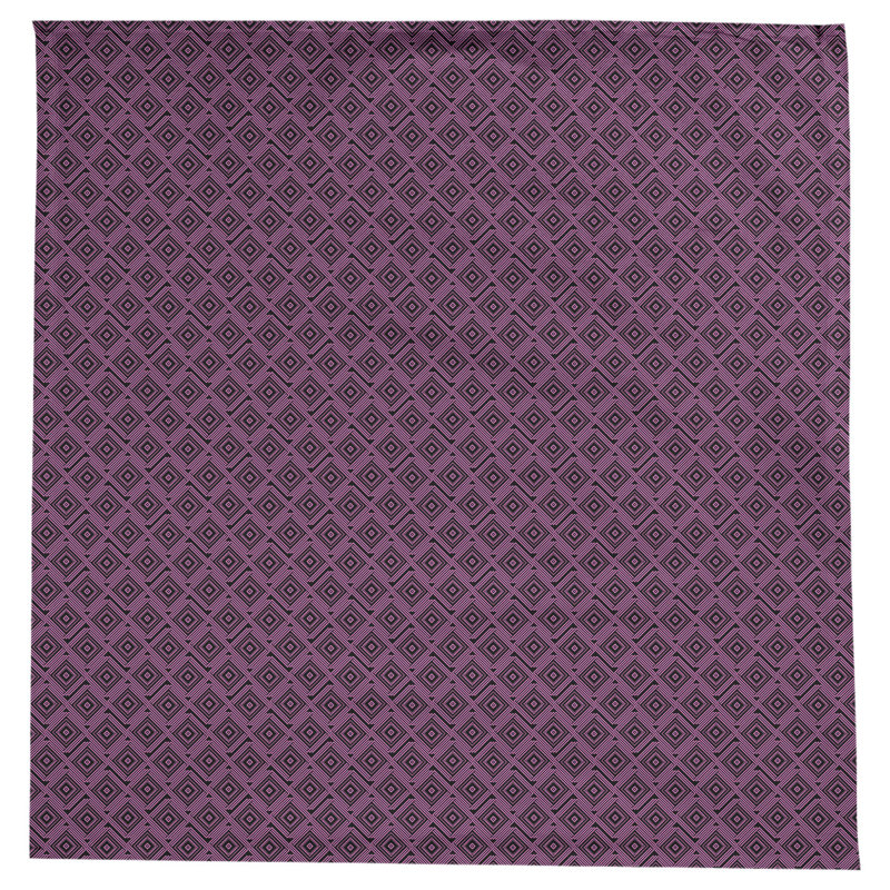 Nappe à labyrinthe carrée Leffel, Noir / Rose