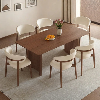 Ancient style solid wood table chair combination