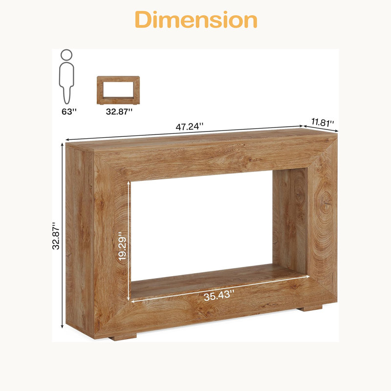 Canapé d'entrée moderne, console, Bois