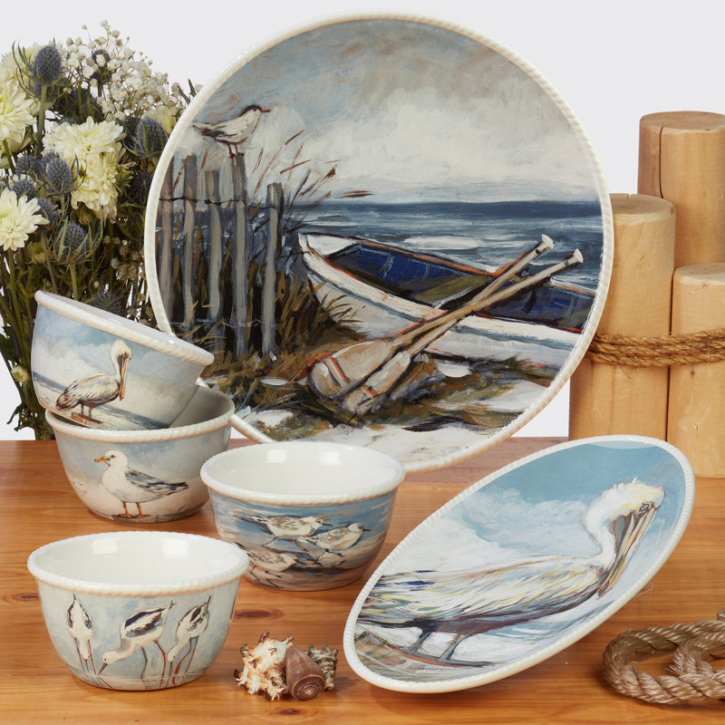 Ensemble de 4 bol à crème glacée Shorebirds