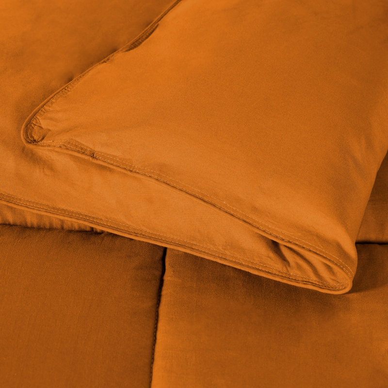 Dusty Orange Reversible Down Alternative Microfiber Comforter