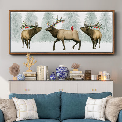 Festive Forest Collection D- Framed Canvas