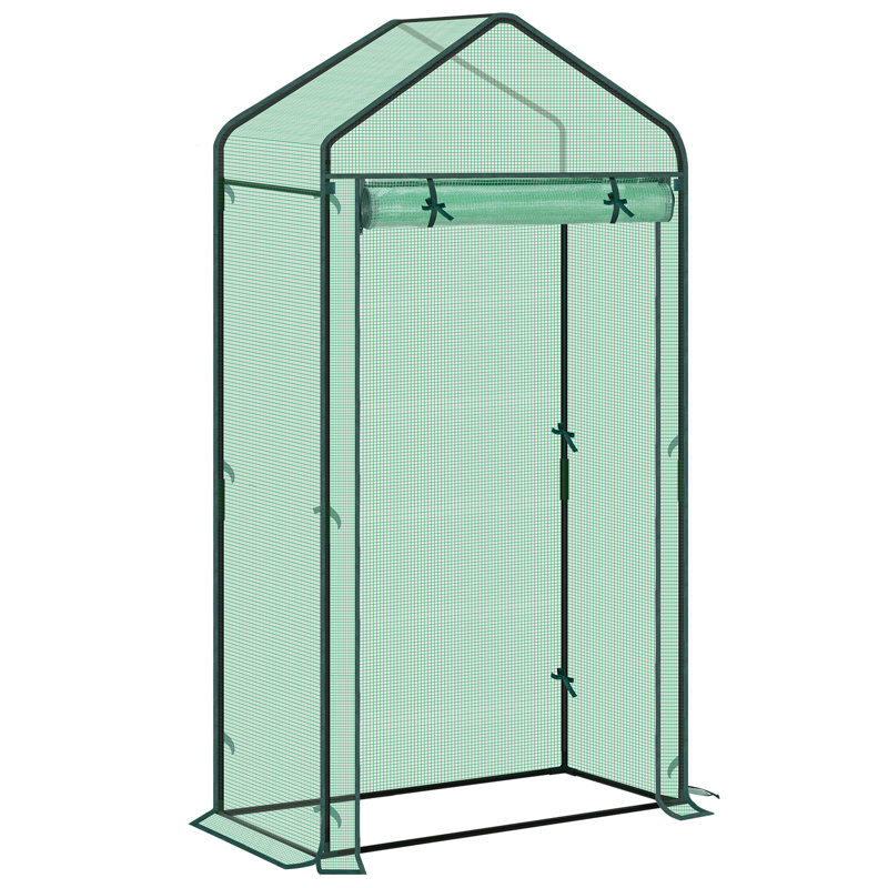 Greenhouse, Garden House, Cold Frame, Tomato House, Vegetable Greenhouse, Winterizing Tent For Plants, White, 101x52x191cm, White