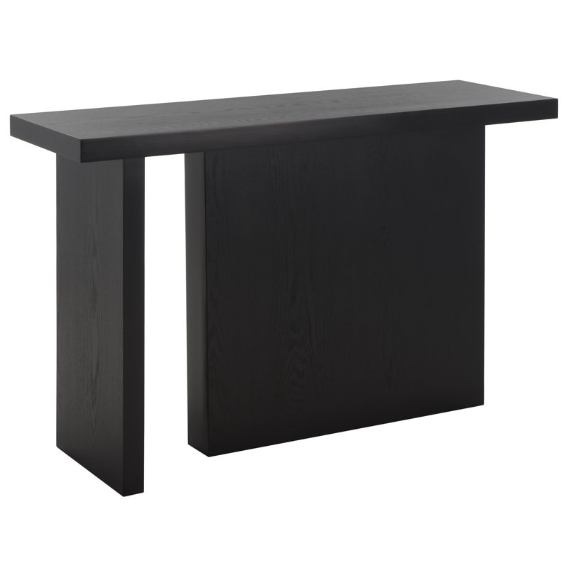 Console en bois massif 47 po Aava, Noir