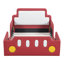 Structure de lit simple pour garçon, lit plateforme de voiture de course avec roulettes, tête de lit et pied de lit en similicuir doux, lit simple pour enfant sans sommier, assemblage facile, rouge-1374877418
