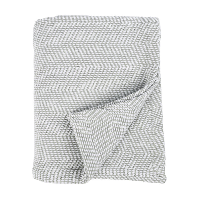 Couverture en coton Maya Chenille, Gris anthracite, Jeté