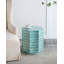 Tabouret 17 po x 17 po x 20 po avec motif Capiz, bleu multi