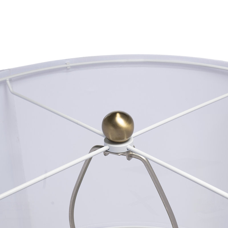 Lampe de table avec abat-jour cylindrique en verre, parfaite pour ajouter de l'élégance et de la chaleur à n'importe quelle pièce, assemblage facile requis.