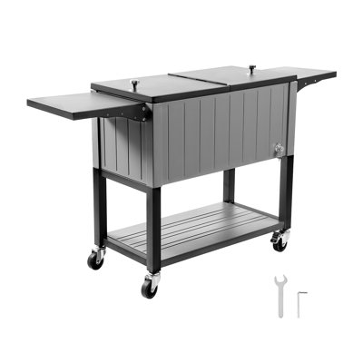 VEVOR 75.7 L Ice Chest Cooler in Black