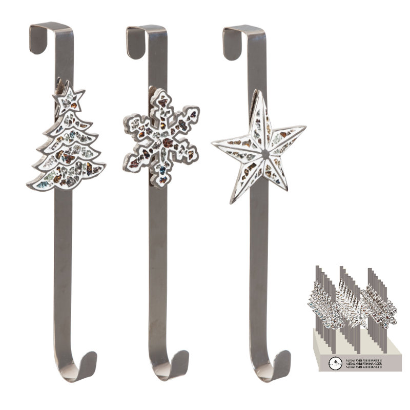 Accessoire suspendu blanc en métal 24 pièces