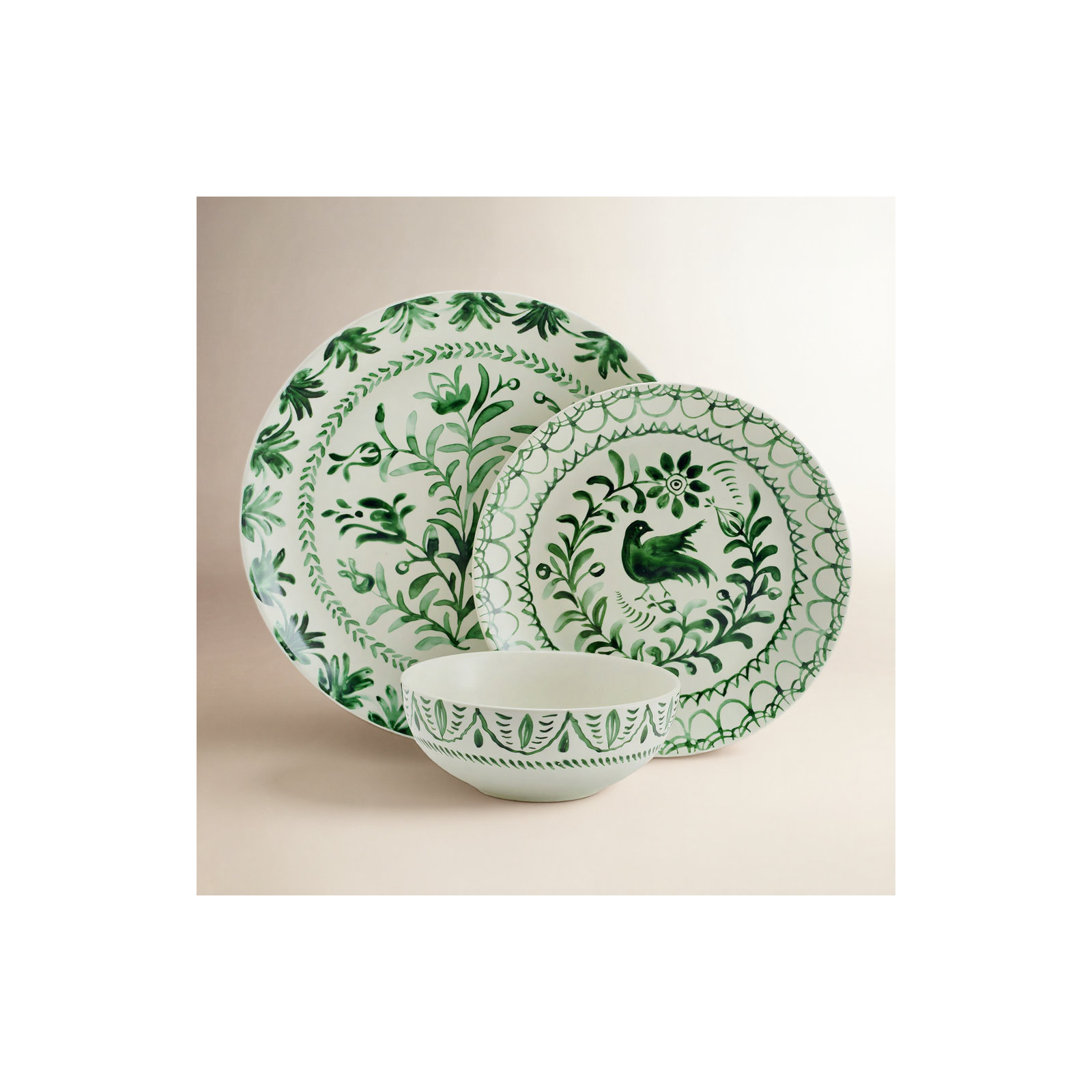  Sicily 12 Piece Dinnerware Set, Green
