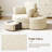  Swivel Accent Chair With Half Moon Ottoman, Round Chairs With Drawer Storage For Living Room, 360° Barrel Chair With Usb Charging Port (Teddy Fabric, Beige)-43178557