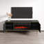 Camelia 63" Modern TV Stand with Electric Fireplace, Matte Finish, Media Storage