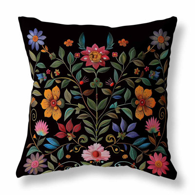 Symmetrical Flora Indoor/Outdoor Pillow