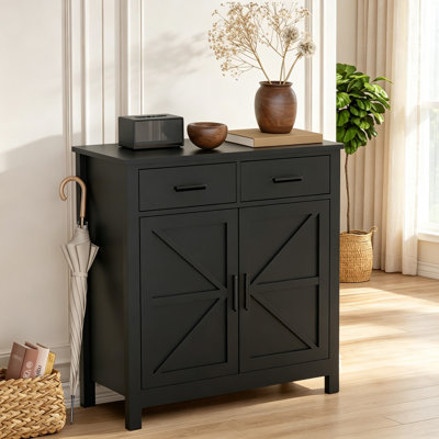 Kitchen Storage Cabinet, Modern Farmhouse Buffet Cabinet with Storage, Coffee Bar with 2 Drawers and 2 Doors, Floor Sideboard Buffet for Living Room,