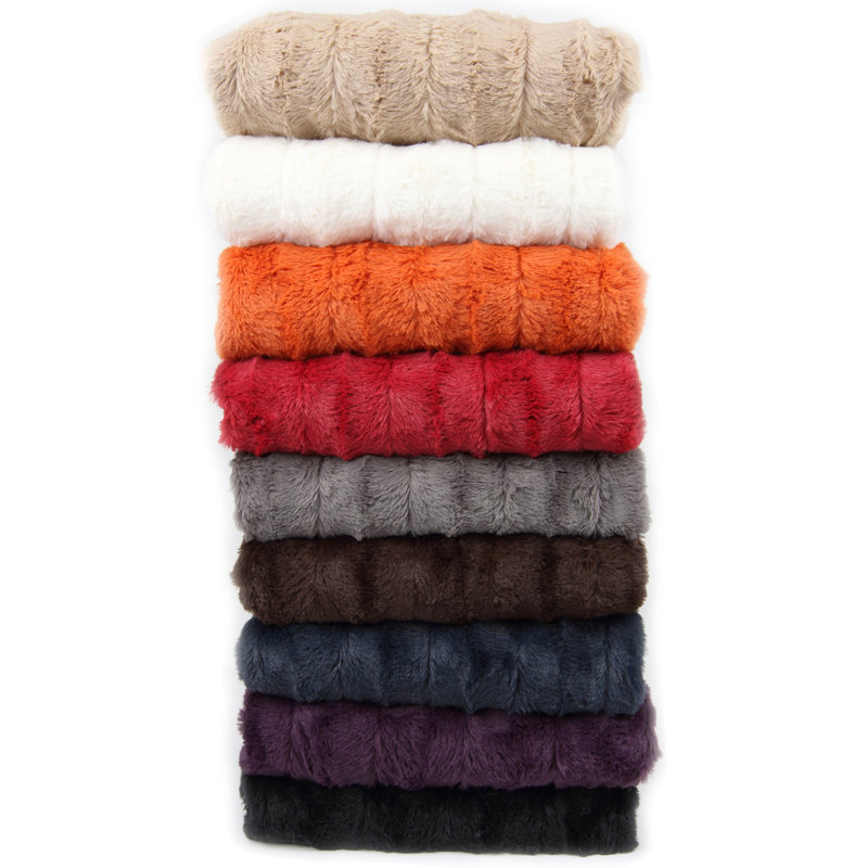 Blue Faux Fur Reversible Throw Blanket for Pets