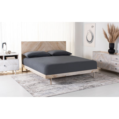 Lit plateforme en bois massif Lola-Mae