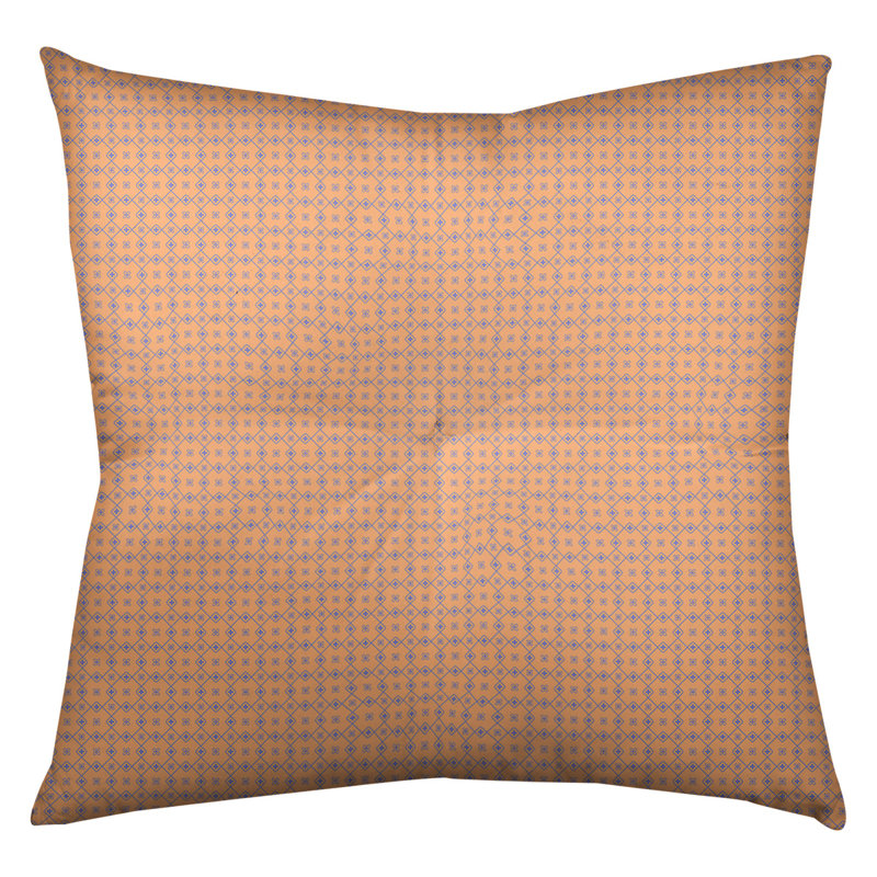 Coussin Katelyn Elizabeth, 30 po x 30 po, Orange / Bleu