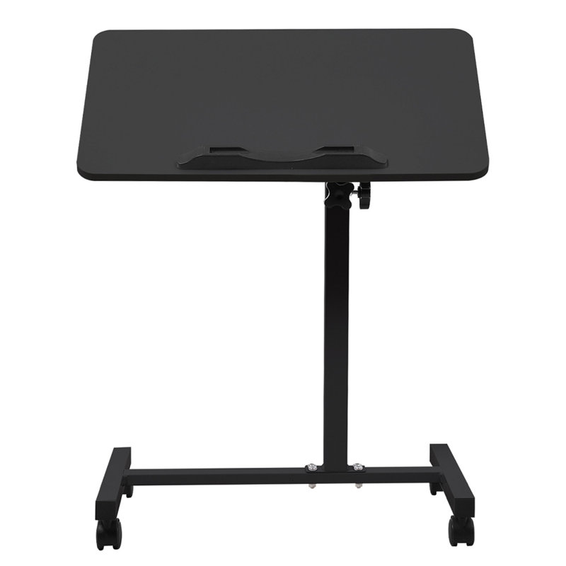 Adjustable Metal Base Computer Desk, Black