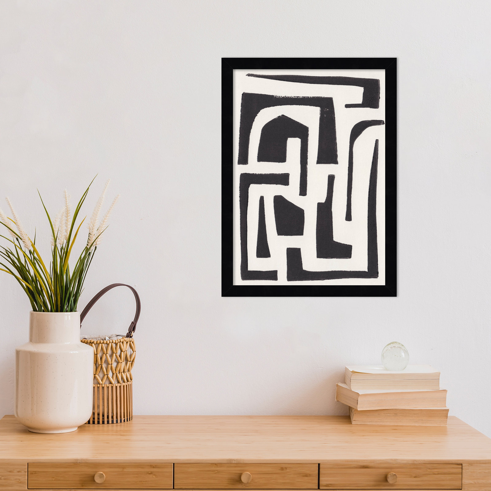 Neighborhood Print by Alisa Galitsyna, Black, 17" H x 13" W x 1" D