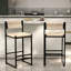Ensemble de 2 tabourets de bar avec cadre en métal-43850135
