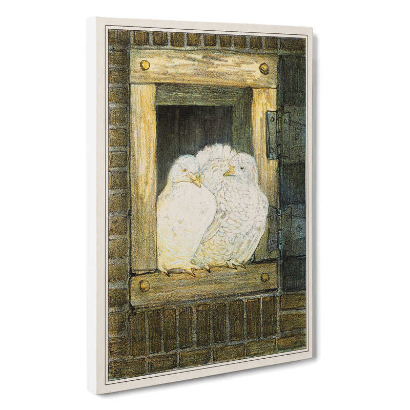 White Pigeons by Theo Van Hoytema - Wrapped Canvas, 50cm H x 35cm W x 3cm D