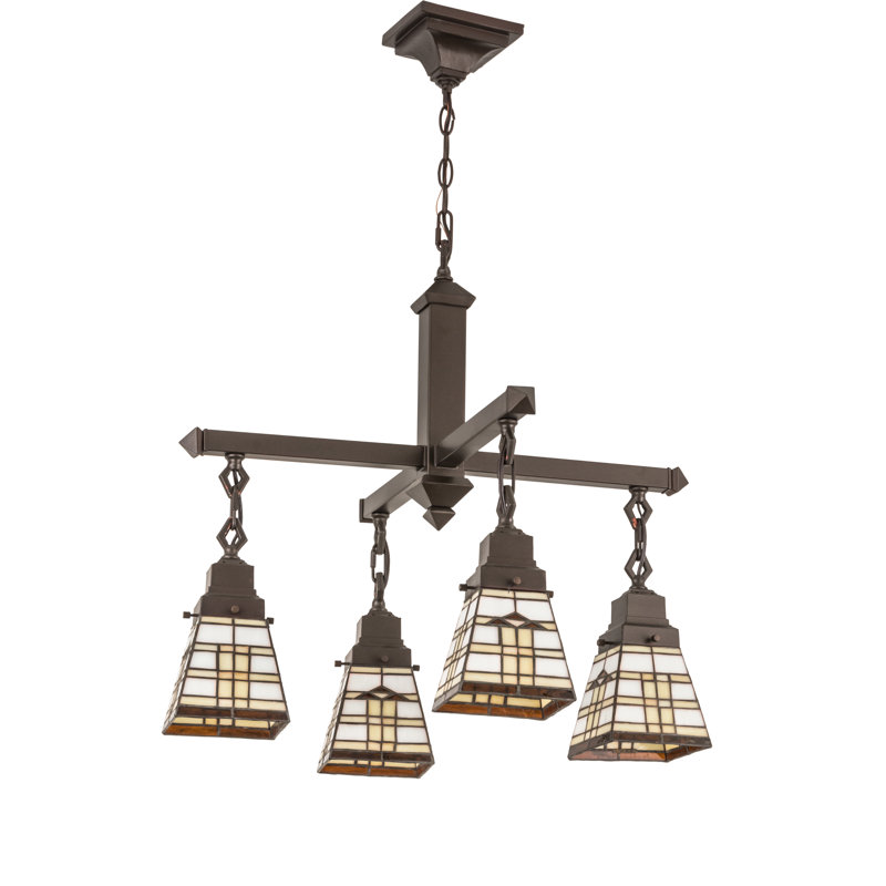 Lustre classique/traditionnel ombré 4 lumières mission Arrowhead