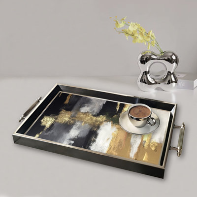 Élégant plateau en verre de 19,7 po x 11,4 po x 1,4 po | Fabrication 100% verre durable | Facile à nettoyer avec un chiffon humide | Idéal pour le service, la présentation décorative et l'organisation | Ajout élégant à la décoration intérieure