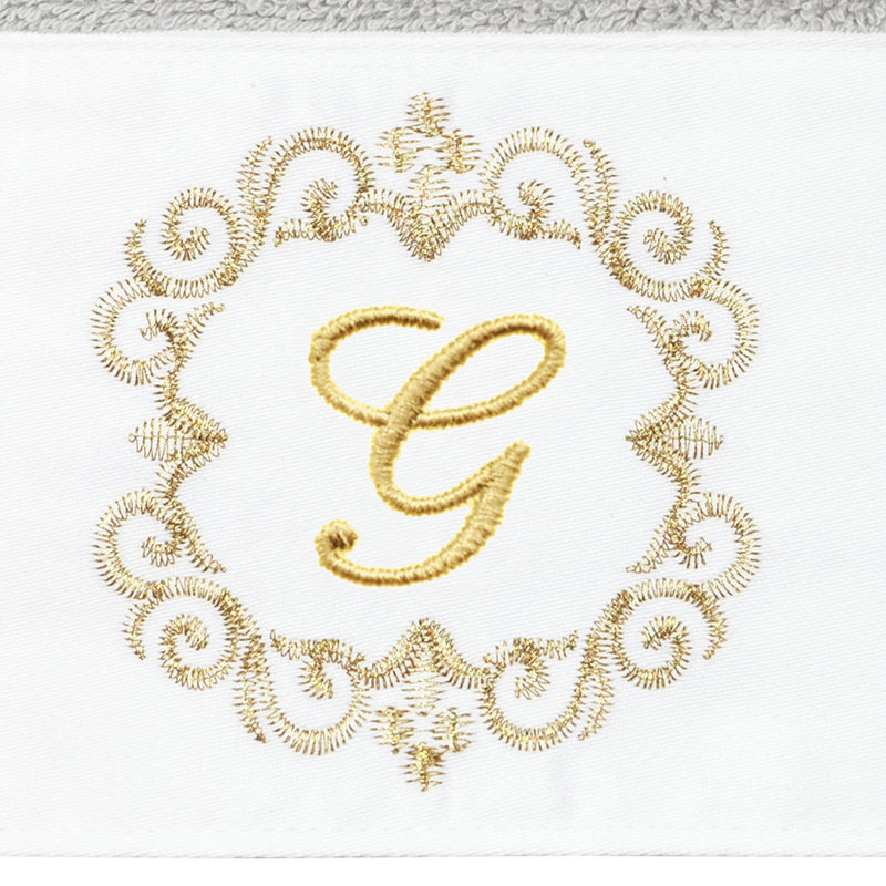 Winston Porter 100% Turkish Cotton MONICA 2PC Embellished Hand Towel Set, G