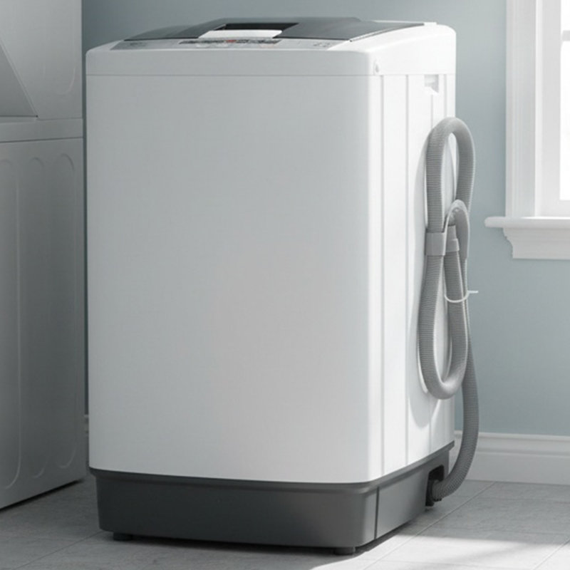 Nina 1.8 Cu. Ft. /13.5Lbs Full-Automatic Portable Washer 10 Programs & 8 Water Levels Small Washing Machine For Apartment, Home, Dorms, Rv, White
