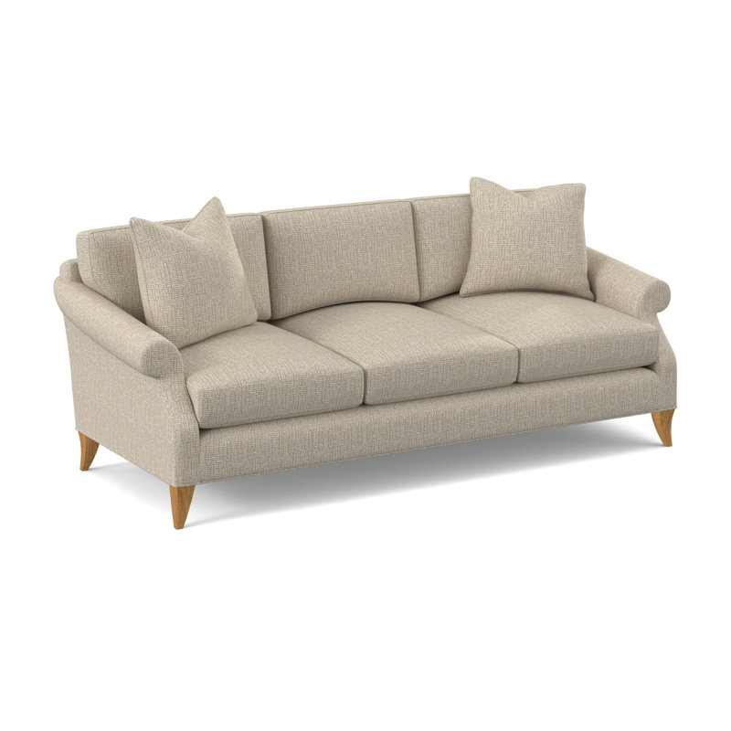Turner Upholstered 86'' Sofa, Amber, Stepping Stones Ivory Viscose