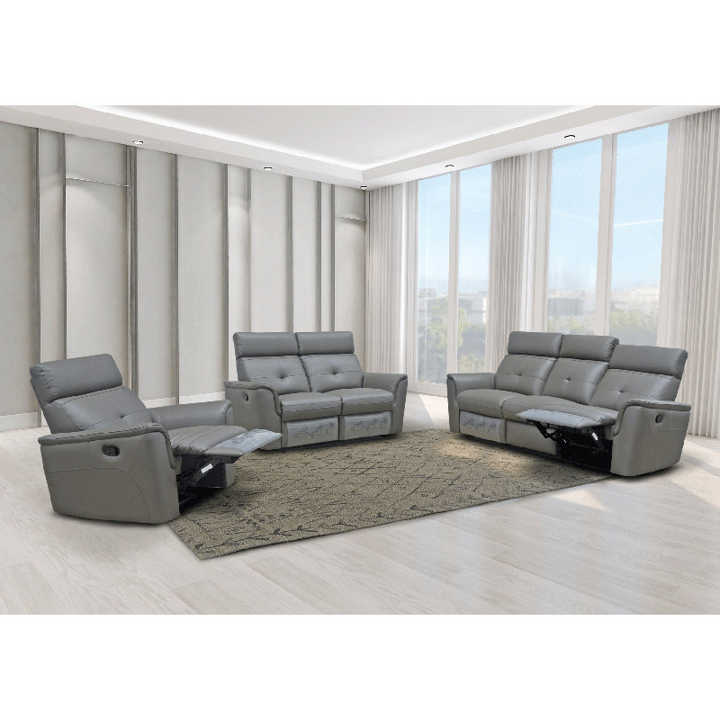 Causeuse inclinable moderne gris foncé.