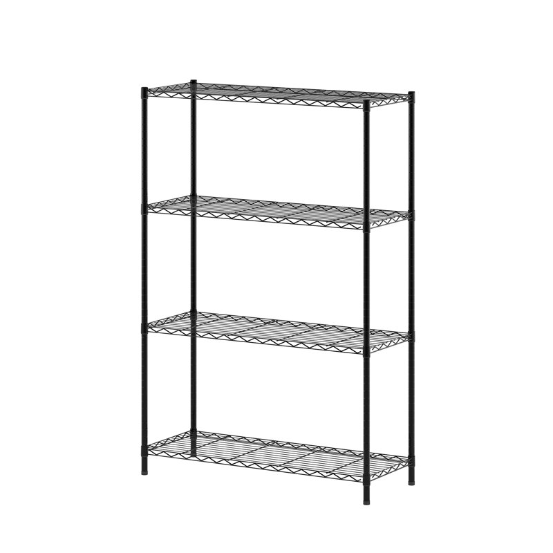 Canika Stainless Steel Storage Rack, Black, 137.16cm H x 91.44cm W x 35.56cm D
