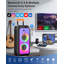 Karaoke Machine for Adults, Big Party Speaker with  Peak Power, Wireless PA System with Dual 8" Subwoofers, Disco Lights & 2 Microphones for Home Party Outdoor, Support USB/AUX/REC/TWS