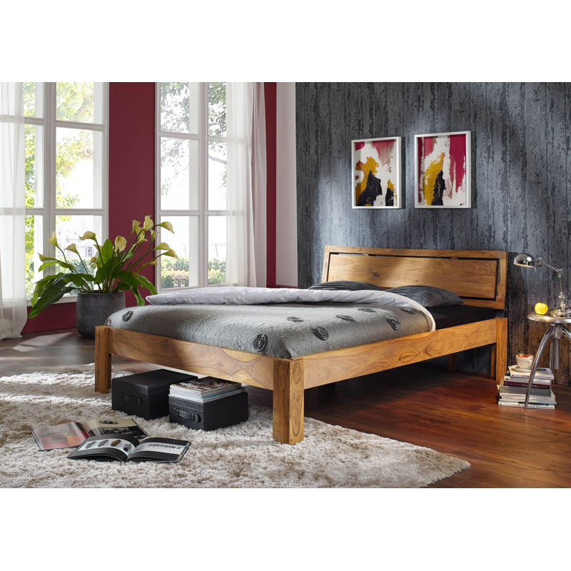 Solid Wood Bed, 160 x 200 cm