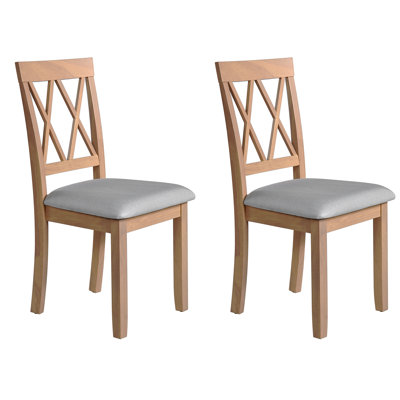 Dining Room Chairs Set Of 2, Accent Diner Chairs Upholstered Fabric Side Stylish Kitchen Chairs With Solid Wood Legs And Padded Seat