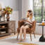 Fauteuil demi-tonneau en cuir 27,5 po Ladislao