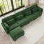Canapés d'angle à compression, canapé moderne modulaire en chenille verte pour la maison