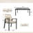 Dayshanay Rectangular 84'' L Outdoor Patio Extendable Dining Set With Rattan Chairs-2115867129