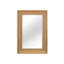 Miroir décoratif rectangulaire en bois massif couleur bois naturel 20 x 30 pouces pour décoration de maison de campagne et de maison