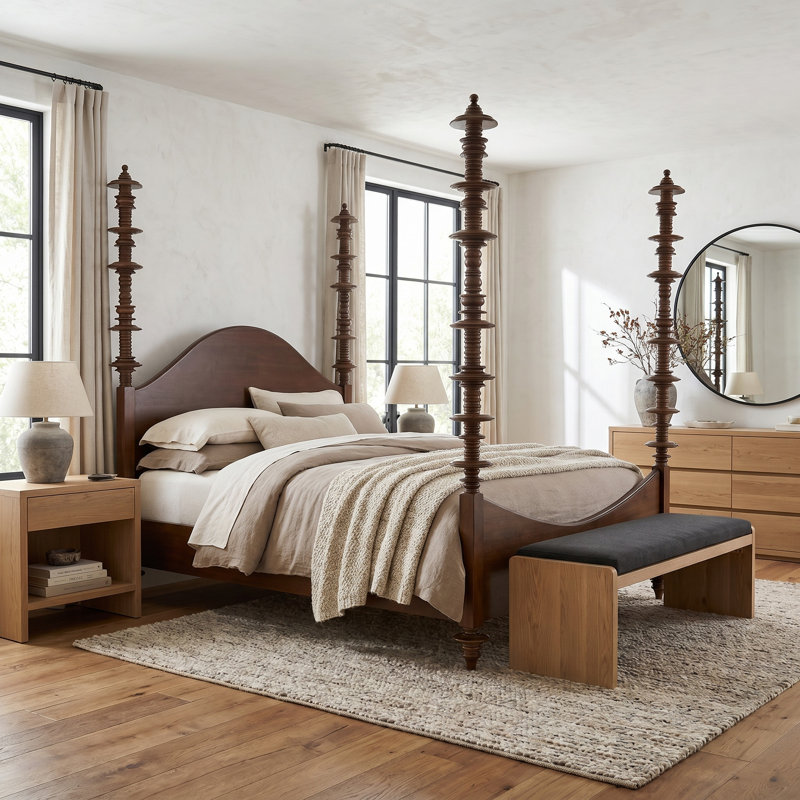 Ferret Four Poster Bed, Queen