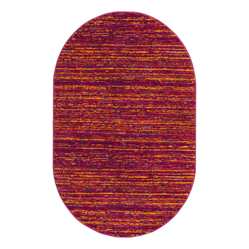 Manlia Abstract Indoor Rug, Oval 5'3" x 8'