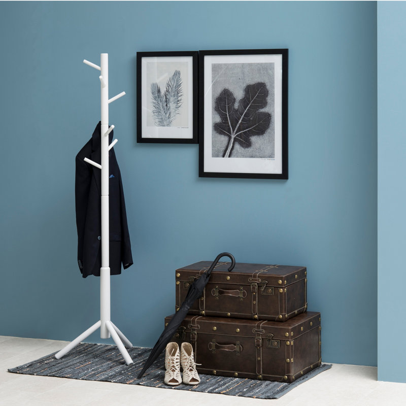 Vivika Freestanding 7 - Hook Coat Rack, White