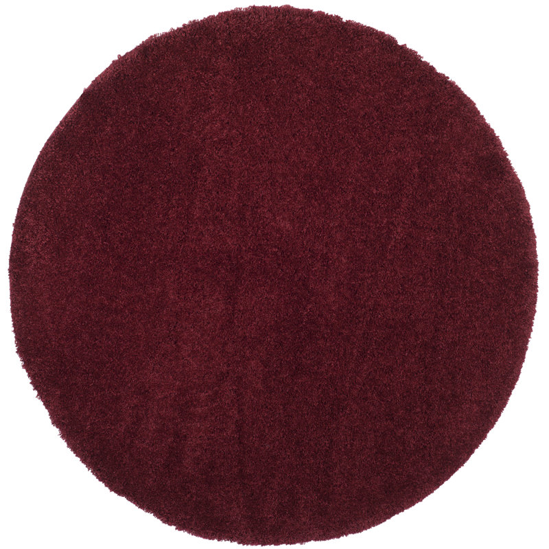 Arshida Sgl-Laguna Shag Performance Solid Color Rug, Round 6'7"