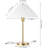 Modern Glam Led Table Lamp With Usb Charging Port, Brass Gold/White