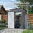 5X3 FT Metal Outdoor Storage Shed with Pitched Roof and Lockable Door